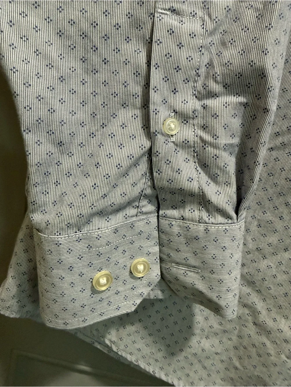 Light Blue Micro-Pattern Dress Shirt- Banana Republic XL